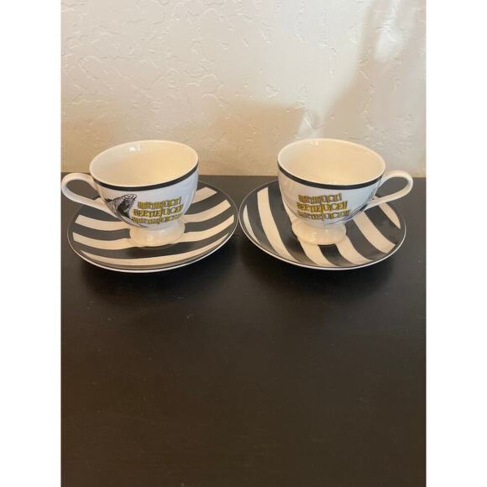 Set of two Beetlejuice cups and saucers